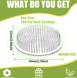 4 blomformade blomsterarrangemang i klar plast, 70 mm