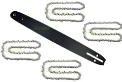 45 cm 1,5 mm 0,325" 72 TG svärd +4X kedja för Parkside PBKS53A1, PBKS53A2, BKS53B3