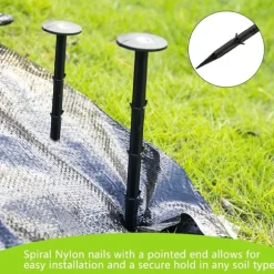 20 cm plastspik för trädgårdsnät, fästspikar, landskapsgräspålar, 20-pack