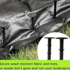 20 cm plastspik för trädgårdsnät, fästspikar, landskapsgräspålar, 20-pack