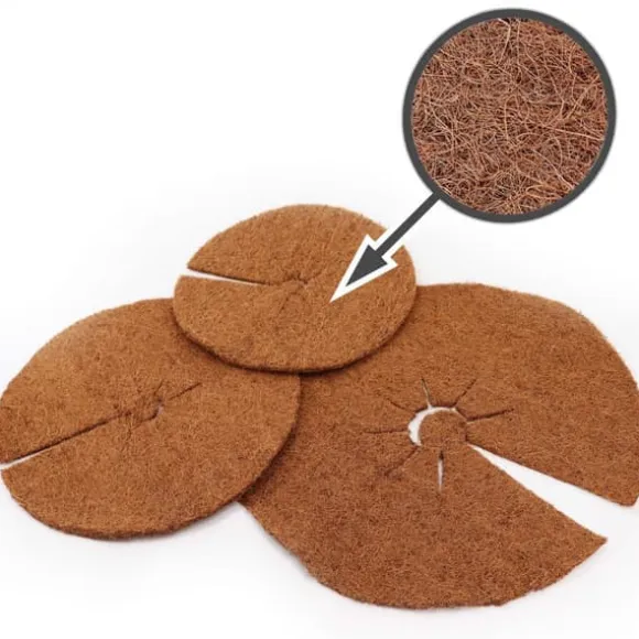 4 Coconut Mulching-skivor 37 cm Kokosfibermatta Kokosfiber Växtskyddsmatta Kokosnöt