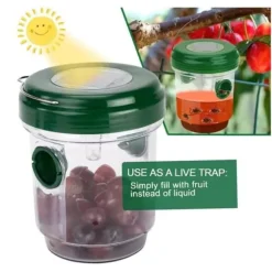 2 delar sol getingfälla med LED-ljus, insektsfällor, anti-insektsfångare honungsfälla för bin, bålgetingar, myggor