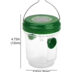 2 delar sol getingfälla med LED-ljus, insektsfällor, anti-insektsfångare honungsfälla för bin, bålgetingar, myggor