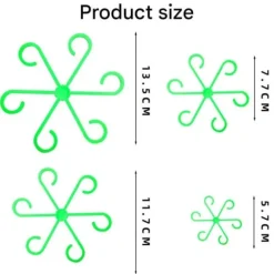 4 delar växtstöd återanvändbara växtodlingstillbehör, olika storlekar klätterväxtpinnar för inomhusväxter dekoration, gröna