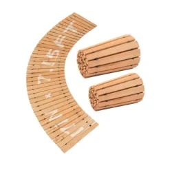 7 fot L x 17 tum B Böjd Trädgårdsgång, Utrullningsmodell i Trä, Perfekt för Trädgårdslandskapning