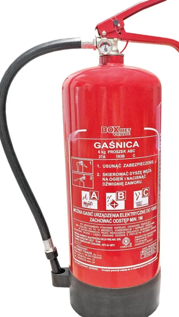 6 kg brandsläckare med bas, energityp