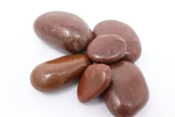 60 kg Polerad småsten Flodsten Pebbles Trädgårdsgrus Prydnadsgrus Röd