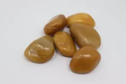 40 kg Polerad småsten Flodsten Pebbles Trädgårdsgrus Prydnadsgrus Gul