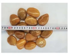 160 kg Polerade småsten Flodsten Pebbles Trädgårdsgrus Prydnadsgrus Gul