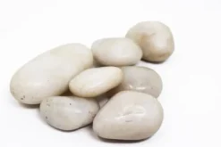 100 kg Polerade småsten Flodsten Pebbles Trädgårdsgrus Prydnadsgrus Vit