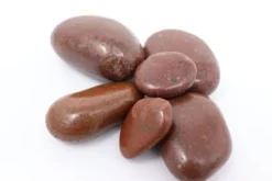 140 kg Polerade småsten Flodsten Pebbles Trädgårdsgrus Prydnadsgrus Röd