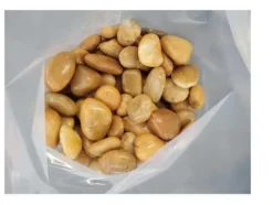 180 kg Polerade småsten Flodsten Pebbles Trädgårdsgrus Prydnadsgrus Gul