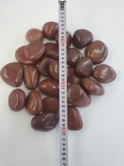 160 kg Polerade småsten Flodsten Pebbles Trädgårdsgrus Prydnadsgrus Röd