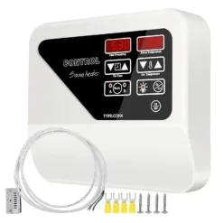 3-9 KW 40-105°C extern digital bastukontroll för kommersiellt och hemmabruk, justerbar tid och temperatur, säker att använda