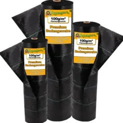 32 m² Ogräsbekämpningsmembran Ogräsfoder Mulchliner 100 g 1 m bred Svart