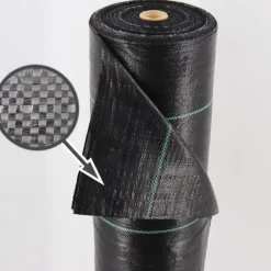 96 m² Ogräsbekämpningsmembran Ogräsfoder Mulchliner 100 g 1,65 m bred