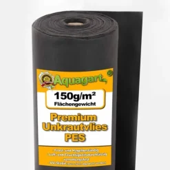 210 m² Ogräsbekämpningstyg Trädgårdsfleece Mulchtyg Ogräsbekämpningsmembran 150 g 1 m bred PES