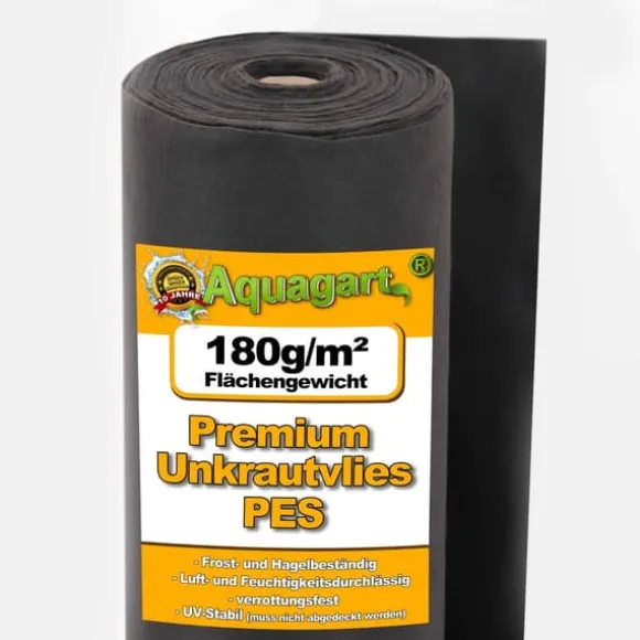 250 m² Ogräsbekämpningstyg Trädgårdsfleece Mulchtyg Fleece 180 g 2 m bred Premium Quality