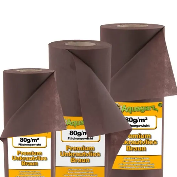 63 m² Trädgårdsfleece Ogräsbekämpningstyg Mulchtyg 80 g 1,4 m bred brun