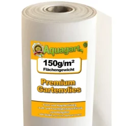 100 m² Trädgårdsfleece Ogräsbekämpningstyg Ogräsfoder Mulchtyg 150 g/m² vit 2 m bred