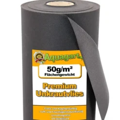 24 m² Trädgårdsfleece Ogräsbekämpningstyg Mulchtyg Fleece 50 g 1,6 m bred