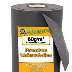 144 m² Trädgårdsfleece Ogräsbekämpningstyg Mulchtyg Fleece 60 g 1,6 m bred