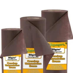 35 m² Trädgårdsfleece Ogräsbekämpningstyg Mulchtyg 80 g 1,4 m bred brun