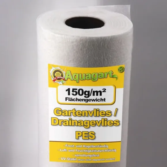 100 m² Trädgårdsfleece Ogräsbekämpningstyg Dräneringsfleece 150 g 2 m bred