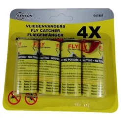 4 rullar flugdödarpapper självhäftande flygande insektsfångare