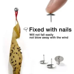 24 rullar självhäftande flugfälletejp Klibbigt pappersfångare Hängande klistermärken Säkert giftfritt för att döda svamp[78]