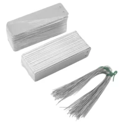 100 st. dubbelsidiga skrivbara metalletiketter för utomhusträdgårdsskötsel Hög hållbarhet i aluminium Växtetiketter Trädidentifieringsetiketter