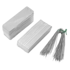 100 st. dubbelsidiga skrivbara metalletiketter för utomhusträdgårdsskötsel Hög hållbarhet i aluminium Växtetiketter Trädidentifieringsetiketter