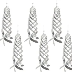 6 st fågelavvisande spiralreflektorer fågelavskräckande reflekterande vindspiral för trädgårdsstaket