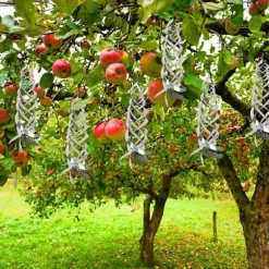 6 st fågelavvisande spiralreflektorer fågelavskräckande reflekterande vindspiral för trädgårdsstaket