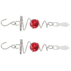 2 st. Gazing Ball Spiral Stjärtvindspinner Stabilisator Rostfritt Stål Spiral Vindspel För Utomhus Röd