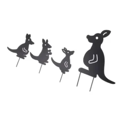 4 st Järnkonst Djurdekoration Genialisk multifunktionskänguruplugin höstdekor för innergård
