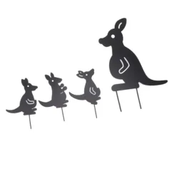 4 st Järnkonst Djurdekoration Genialisk multifunktionskänguruplugin höstdekor för innergård