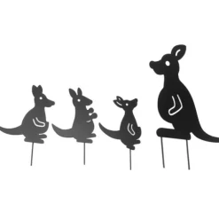 4 st Järnkonst Djurdekoration Genialisk multifunktionskänguruplugin höstdekor för innergård