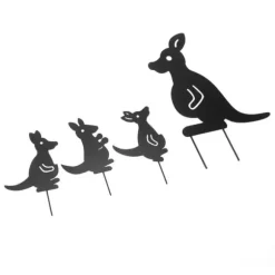 4 st Järnkonst Djurdekoration Genialisk multifunktionskänguruplugin höstdekor för innergård