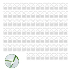 100 st klättervägg för växter, väggklimmer, självhäftande grenfixtur, säkringsklämma, vit