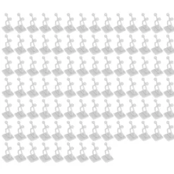 100 st klättervägg för växter, väggklimmer, självhäftande grenfixtur, säkringsklämma, vit