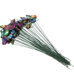 50 st konstgjorda dekorativa fjärilar gräsmatta trädgårdsdekor landskap inomhus utomhus ornament