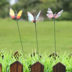 50 st konstgjorda dekorativa fjärilar gräsmatta trädgårdsdekor landskap inomhus utomhus ornament