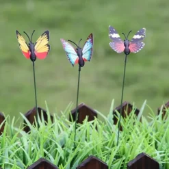 50 st konstgjorda dekorativa fjärilar gräsmatta trädgårdsdekor landskap inomhus utomhus ornament