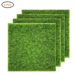 4 ST Konstgräs för trädgårdsminiatyrprydnad Trädgård DIY Gräs