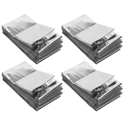 4 st nödfiltar Vattentäta hopfällbara bärbara reflexer Håll torr överlevnad varm filt för campingvandring