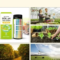 100 st. pH-testremsa för jord 3,5 till 9 intervall med hög noggrannhet pH-testpapper för trädgårdsgräs