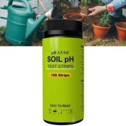 100 st. pH-testremsa för jord 3,5 till 9 intervall med hög noggrannhet pH-testpapper för trädgårdsgräs