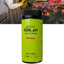 100 st. pH-testremsa för jord 3,5 till 9 intervall med hög noggrannhet pH-testpapper för trädgårdsgräs