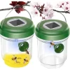 2 st Piége för getingar med solenergi och LED-ljus, insektsfällor, antihålsfälla för insekter med honung för bin, getingar och myggor